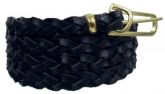 Cinto Fino Trançado - Black (Preto)